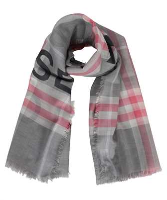 Burberry 8057388 HORSEFERRY PRINT CHECK WOOL SILK LARGE SQUARE Scarf