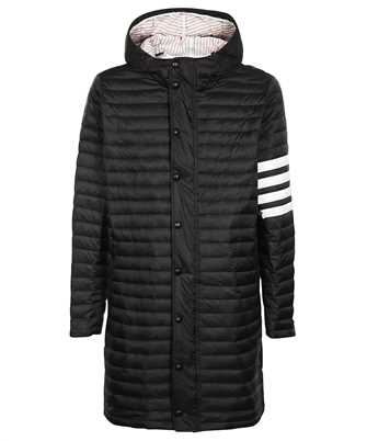 Thom Browne MOD013X 05411 4 BAR STRIPE DOWNFILL QUILTED HOODED Mantel