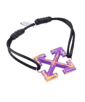 Off-White OMOA074S23MET001 CRAQUELE' ARROW CORD Bracelet