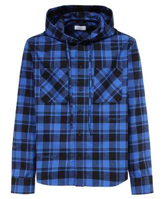 Off-White OMGE031F23FAB001 CHECK FLANN HOODED Camicia