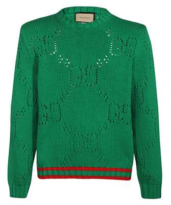 Gucci 692157 XKCBA KNIT COTTON WITH WEB Sveter