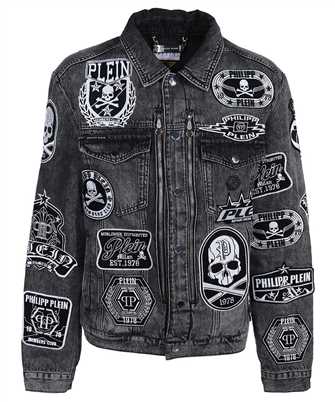 Philipp Plein AADC MDB0649 PDE004N Zipped Denim Patches Bunda