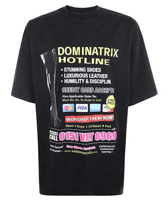 Vetements UA66TR740B DOMINATRIX HOTLINE Tričko