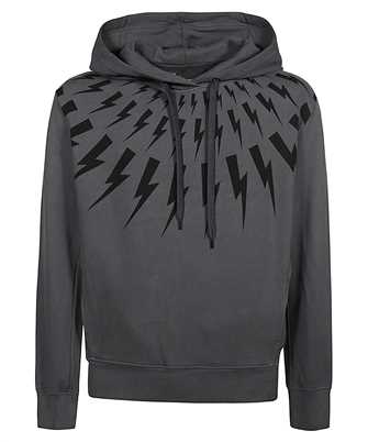 Neil Barrett PBJS186 V517S THUNDERBOLT-PRINT COTTON Hoodie