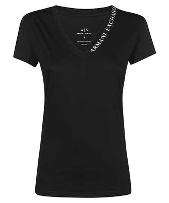 Armani Exchange 6RYT32 YJ16Z SLIM FIT JERSEY COTTON LOGO LETTERING V-NECK T-shirt