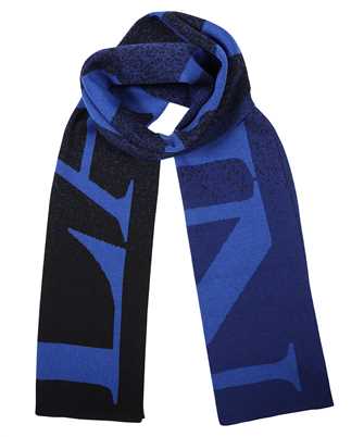 Lanvin 6L3018 U7141 INTARSIA-KNIT LOGO Scarf