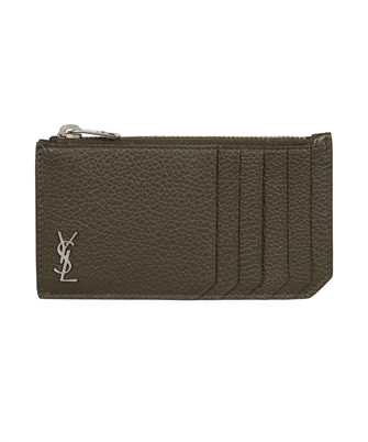 Saint Laurent 629899 DTI0E TINY CASSANDRE FRAGMENTS ZIPPED IN GRAINED LEATHER Card holder