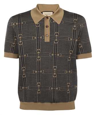 Gucci 716361 XKCO0 HORSEBIT JACQUARD KNIT Polo