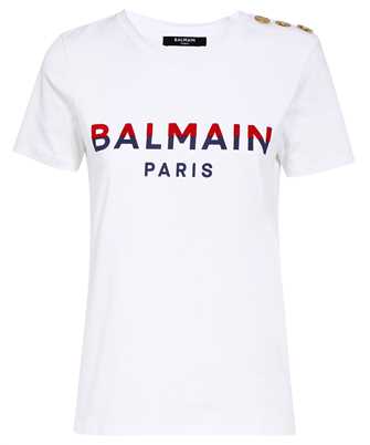 Balmain BF1EF005BC46 3 BTN PRINT AND FLOCK BALMAIN T-shirt