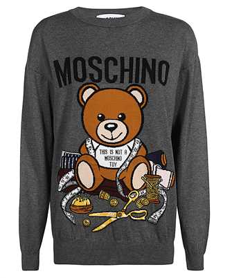 Moschino V0921 5505 SEWING TEDDY BEAR-PRINT Sveter