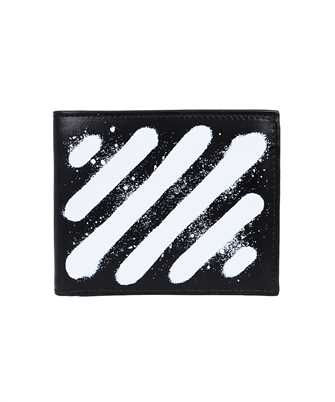 Off-White OMNC09BF25LEA001 DIAG SPRAY BIFOLD Portafoglio