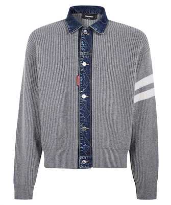 Dsquared2 S74HA1572 D13158 Denim-panel ribbed Knit