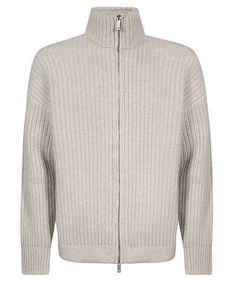 Emporio Armani 6R1BZ1 1M6PZ INTARSIA-KNIT LOGO WOOL BLEND Cardigan