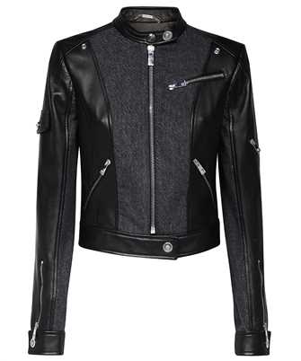 Versace 1010061 1A07302 DENIM LEATHER BIKER Jacke