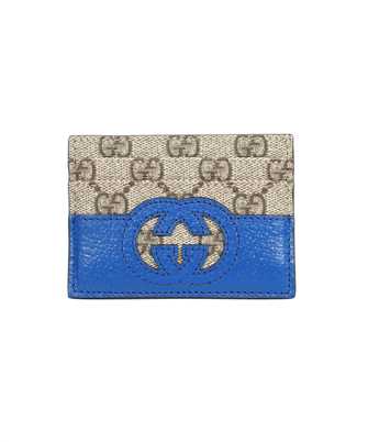 Gucci 701425 K9GSG CUT-OUT INTERLOCKING G Card holder