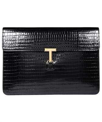 Tom Ford H0546 LCL239G GLOSSY PRINTED CROC T PIN Wallet