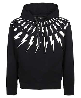 Neil Barrett PBJS186 V517S THUNDERBOLT-PRINT COTTON Hoodie