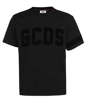 GCDS FW23M130129 LOGO VELVET T-shirt