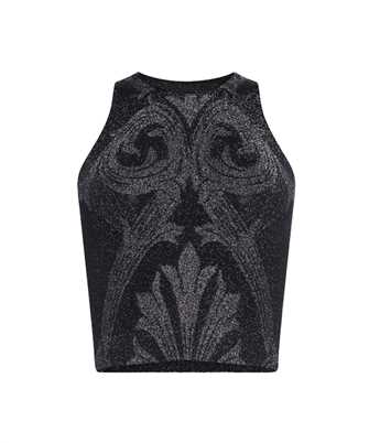 Etro x Wolford 57174-12 METALLIC JACQUARD CROP Canottiera