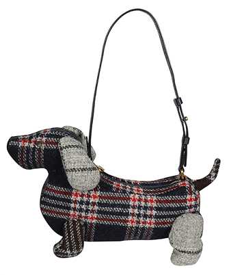 Thom Browne FAP341F F0344 HECTOR PLAID-CHECK WOOL SHOULDER Bag