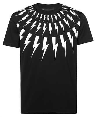 Neil Barrett PBJT007S V501S FAIR-ISLE THUNDERBOLT T-shirt