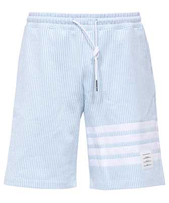 Thom Browne MJQ166A J0063 SEERSUCKER LOOPBACK Krtke nohavice