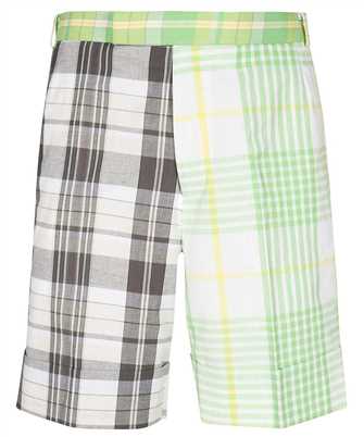 Thom Browne MTC420F F0172 FUN-MIX MADRAS CHECK BELTLOOP SACK Krtke nohavice