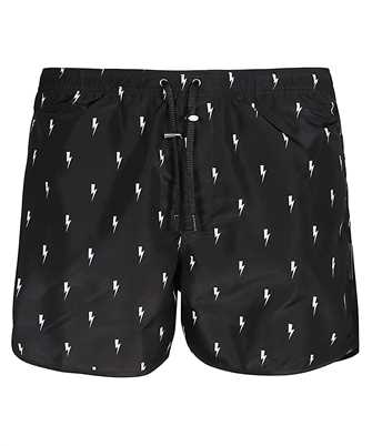 Neil Barrett PBCB026 V035 ALL-OVER MICRO BOLTS Swim shorts