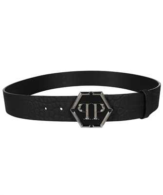 Philipp Plein FACA MVA0842 PLE010N LEATHER HEXAGON Grtel