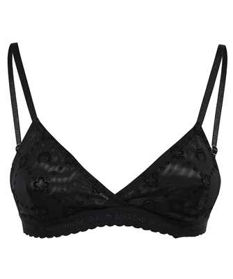 Marine Serre UW044SS23W MOONOGRAM FLOCKED MESH Bra