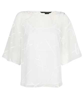 Armani Exchange 3RYH26 YN2KZ SATIN LOGO DEVOR CHIFFON Camicia
