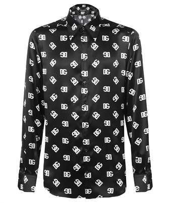 Dolce & Gabbana G5IX8T IS1O7 DG ALL-OVER LOGO-PRINT SILK Shirt
