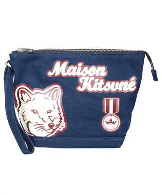 Maison Kitsune LW05302WW0083 VARSITY PATCHES ZIPPED Bag