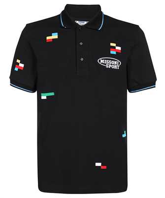 MISSONI UC23S202 SHORT-SLEEVED IN COTTON PIQU� WITH EMBROIDERED PIXELS Polo
