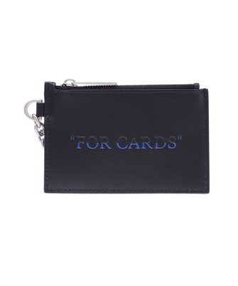Off-White OMND070F23LEA001 QUOTE BOOKISH KEY RING Card holder