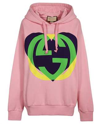 Gucci 615061 XJD6Z INTERLOCKING G HEART Hoodie