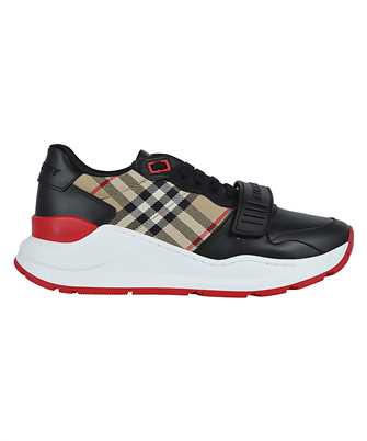 Burberry 8038184 LEATHER AND VINTAGE CHECK COTTON Sneakers