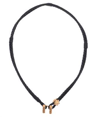 Versace 1010819 1A00637 MEDUSA-CHARM BRAIDED LEATHER Collana