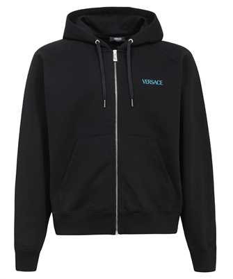 Versace 1012556 1A09046 EMBROIDERED CITY LIGHTS ZIP Hoodie