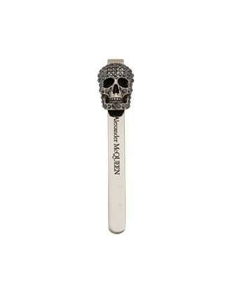 Alexander McQueen 705836 I94VY PAVE SKULL Tie clip