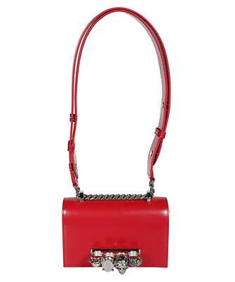 Alexander McQueen 756521 1BLCM SKULL-MOTIF LEATHER SHOULDER Tasche