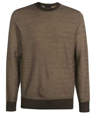 Emporio Armani 3R1MXK 1MEVZ VIRGIN-WOOL WITH ALL-OVER JACQUARD MOTIF Knit
