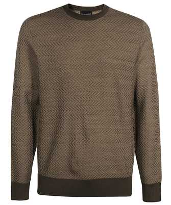 Emporio Armani 3R1MXK 1MEVZ VIRGIN-WOOL WITH ALL-OVER JACQUARD MOTIF Maglia