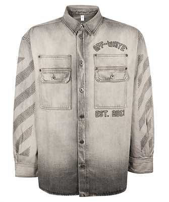 Off-White OMYD05VS26DEN003 DIAG MILITARY Hemd