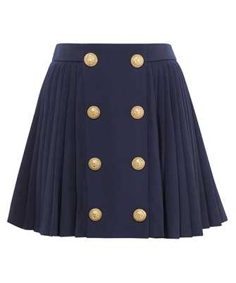 Balmain BF1LB875WC09 8 BTN GDP PLEATED SHORT Skirt