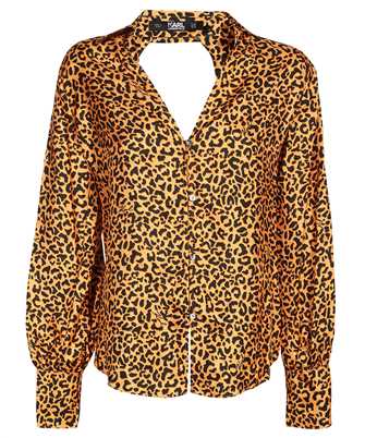 Karl Lagerfeld 231W1604 LEOPARD PRINT SILK Koeľa