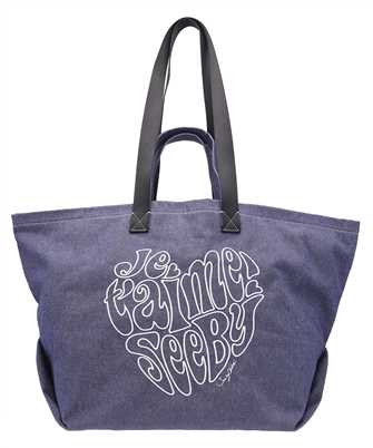 See By Chlo CHS24SSC32E38 LARGE JE T'AIME DENIM TOTE Taka