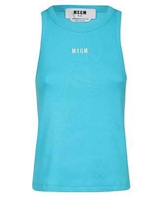 MSGM 3641MDT82 247108 RIBBED JERSEY WITH EMBROIDERED LOGO Top