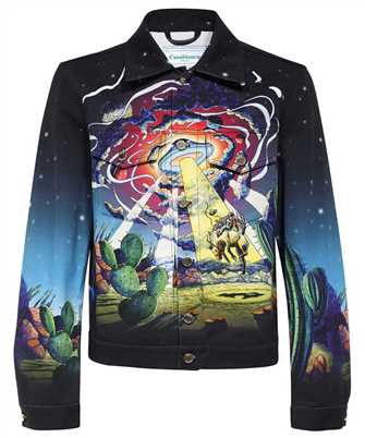 Casablanca MS23 JK 003 10 COWBOY DE L'ESPACE PRINTED CLASSIC DENIM Jacket