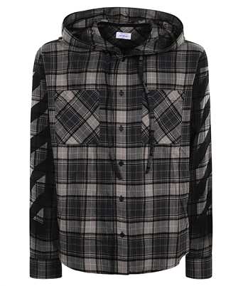 Off-White OMGE031F25FAB001 SPRAY DIAG CHECK FLAN HOOD SH Koela